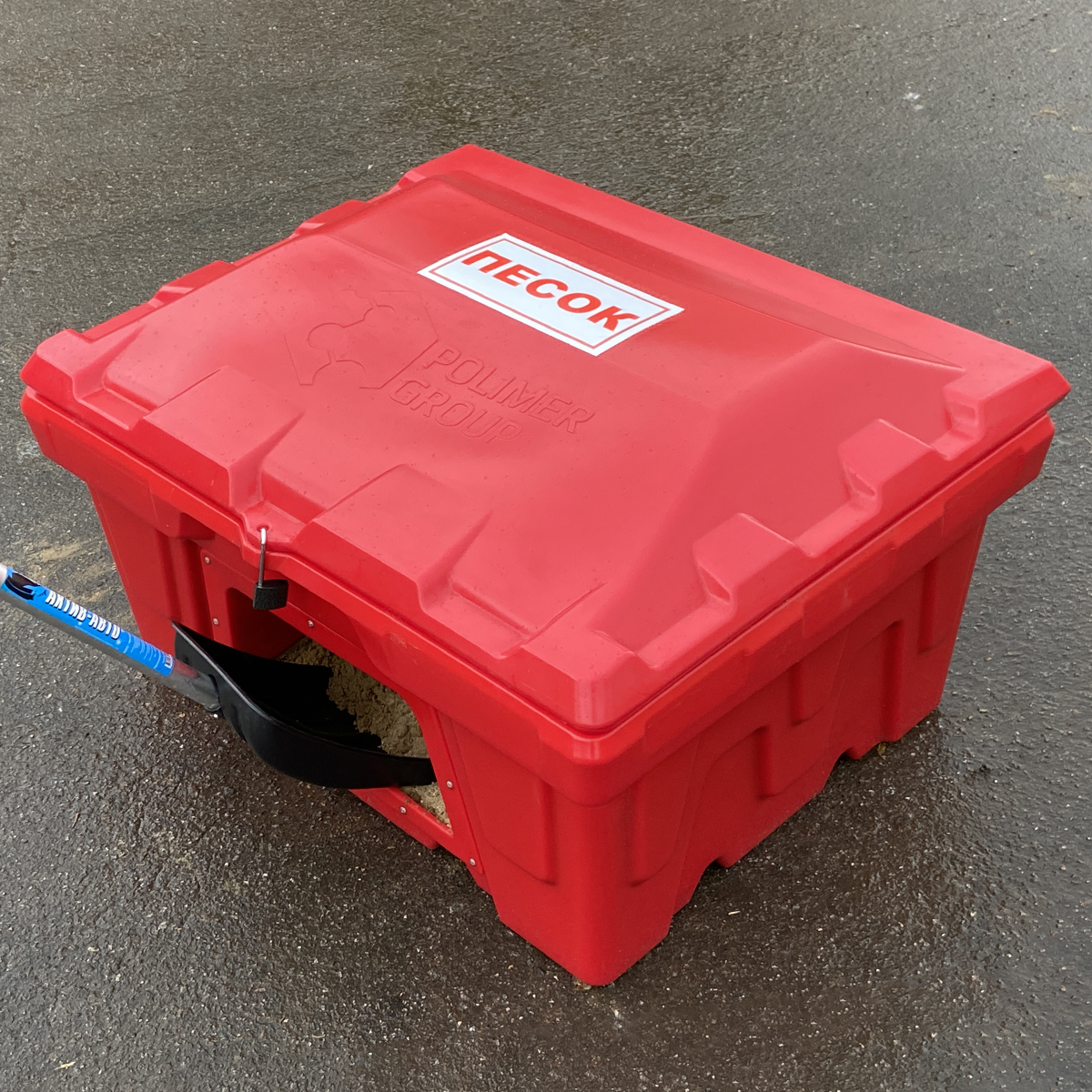 Пластиковый пожарный ящик для песка, реагентов, химикатов и сыпучих субстанций фото 3